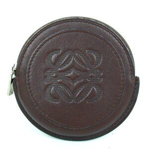 Authentic LOEWE anagram coin purse leather [Used]